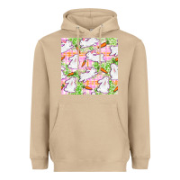 Mushroom Easter Bunnies With Carrots Seamless Pattern Heavyweight Hoodie - BundleAndBundleShop