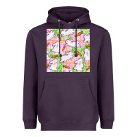 Plum Easter Bunnies With Carrots Seamless Pattern Heavyweight Hoodie - BundleAndBundleShop