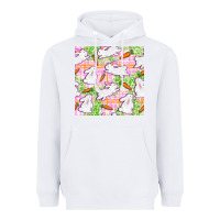 White Easter Bunnies With Carrots Seamless Pattern Heavyweight Hoodie - BundleAndBundleShop