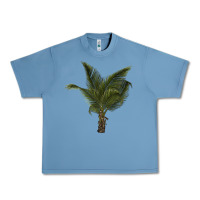 Pebble Blue palm tree Urban Heavy Tee - LillyAllenDesigns