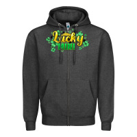 Charcoal Heather lucky mini st patricks Zipper Hoodie - HowdyJamesFarm