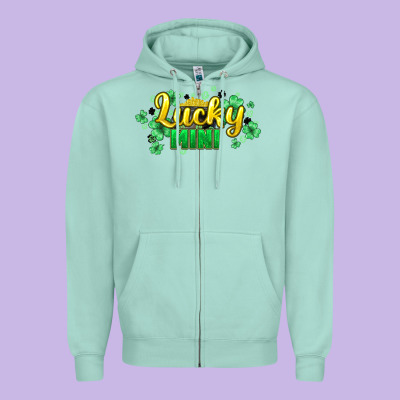 Lucky Mini St Patricks Zipper Hoodie Designed By Howdyjamesfarm