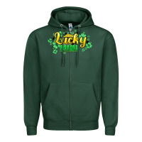 Sports Green lucky mini st patricks Zipper Hoodie - HowdyJamesFarm