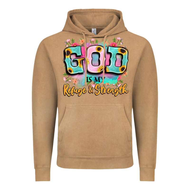 God Is My Refuge And Strength Vintage Hoodie by LillyAllenDesigns | Teevron