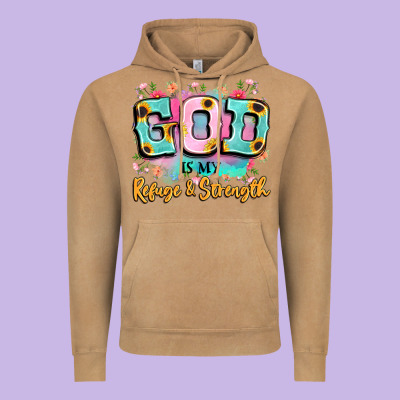 God Is My Refuge And Strength Vintage Hoodie Designed By Lillyallendesigns