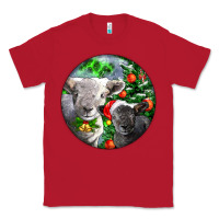 Red christmas southdown baby sheeps Classic Tee - LillyAllenDesigns