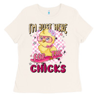 Bone i'm just here for the chicks Ladies Tee - MaliasSmallBusiness