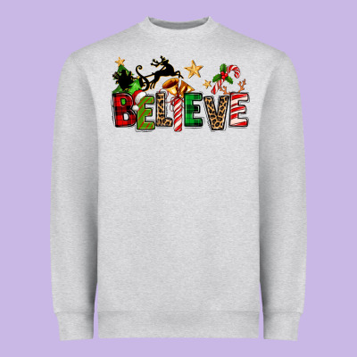 Christmas Believe Heavyweight Sweatshirt Designed By Texasbilliewilder