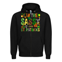 Black I'm the sassy one St. Patrick's Zipper Hoodie - HowdyJamesFarm