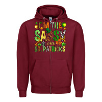 Burgundy I'm the sassy one St. Patrick's Zipper Hoodie - HowdyJamesFarm