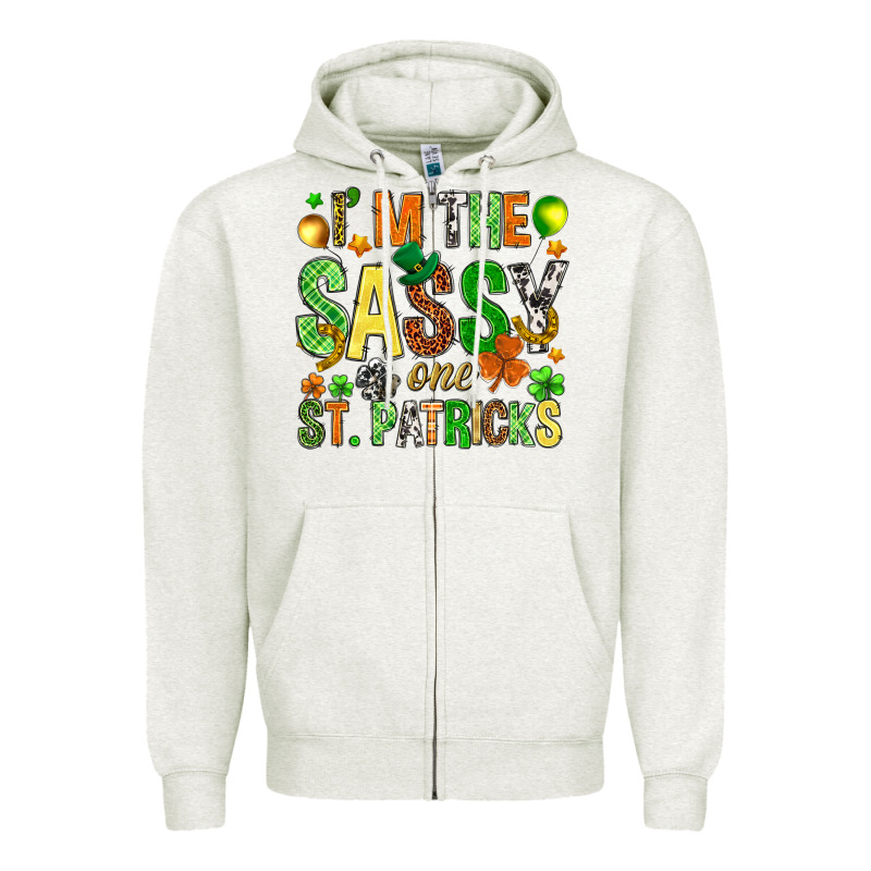 I'm The Sassy One St. Patrick's Zipper Hoodie by HowdyJamesFarm | Teevron
