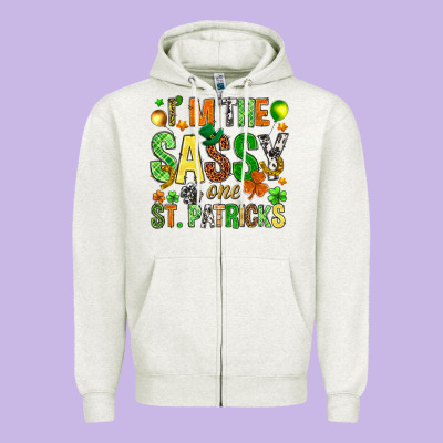 I'm The Sassy One St. Patrick's Zipper Hoodie Designed By Howdyjamesfarm