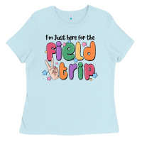 Baby Blue i'm just here for the field trip Ladies Tee - MaliasSmallBusiness