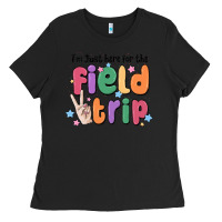 Black i'm just here for the field trip Ladies Tee - MaliasSmallBusiness
