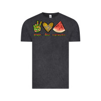 Vintage Black peace love watermelon Vintage Tee - JahusDesignShop