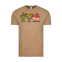 Vintage Coffee peace love watermelon Vintage Tee - JahusDesignShop