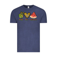 Vintage Denim peace love watermelon Vintage Tee - JahusDesignShop