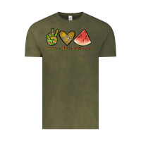 Vintage Olive peace love watermelon Vintage Tee - JahusDesignShop