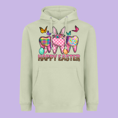 Happy Easter Dental And Egg Heavyweight Hoodie Designed By Bundleandbundleshop