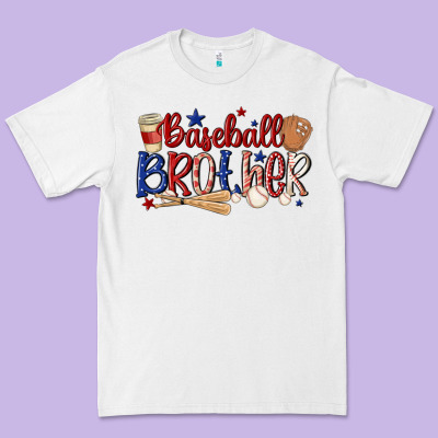 Baseball Brother Premium Tee Designed By Maliassmallbusiness