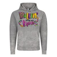 Cloud Rock rollin' with my krewe mardi gras Vintage Hoodie - LillyAllenDesigns
