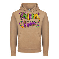 Vintage Coffee rollin' with my krewe mardi gras Vintage Hoodie - LillyAllenDesigns