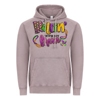 Vintage Zinc rollin' with my krewe mardi gras Vintage Hoodie - LillyAllenDesigns
