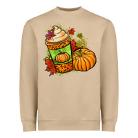 Mushroom Fall pumpkin coffee Heavyweight Sweatshirt - NancyCooperArtShop