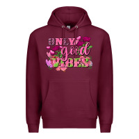Burgundy Valentine's Day only good vibes Premium Hoodie - FaDigitalArtStudio