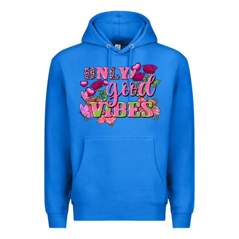 Valentine's Day Only Good Vibes Premium Hoodie by FaDigitalArtStudio | Teevron