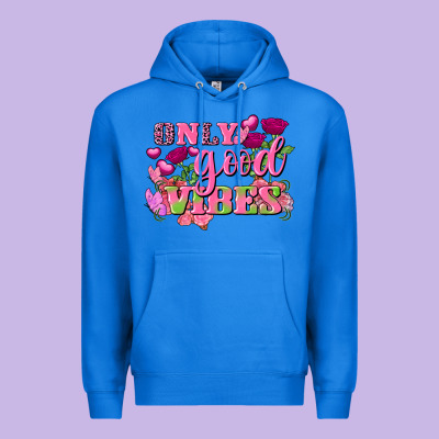 Valentine's Day Only Good Vibes Premium Hoodie Designed By Fadigitalartstudio