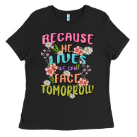 Black because he lives face tomorrow Ladies Tee - MaliasSmallBusiness