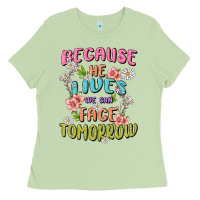 Matcha because he lives face tomorrow Ladies Tee - MaliasSmallBusiness