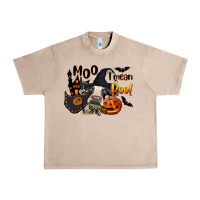 Moo I Mean Boo Holstein Cow Urban Heavy Tee | Teevron
