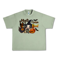 Oil Green Moo I Mean Boo Holstein Cow Urban Heavy Tee - LillyAllenDesigns