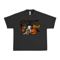 Pigment Black Moo I Mean Boo Holstein Cow Urban Heavy Tee - LillyAllenDesigns
