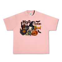 Salmon Moo I Mean Boo Holstein Cow Urban Heavy Tee - LillyAllenDesigns