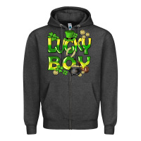Charcoal Heather Lucky Boy St. Patrick's Day Zipper Hoodie - HowdyJamesFarm