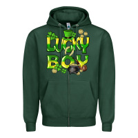 Sports Green Lucky Boy St. Patrick's Day Zipper Hoodie - HowdyJamesFarm