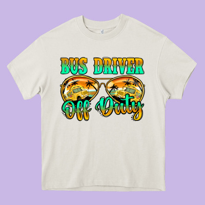 Bus Driver Off Duty Heavy Core Tee Designed By Jasminsmagicworld