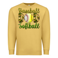 Antique Gold Baseball Dad Softball Premium Sweatshirt - BundleAndBundleShop