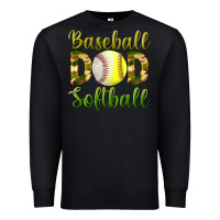 Black Baseball Dad Softball Premium Sweatshirt - BundleAndBundleShop