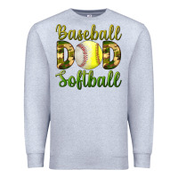 Heather Grey Baseball Dad Softball Premium Sweatshirt - BundleAndBundleShop