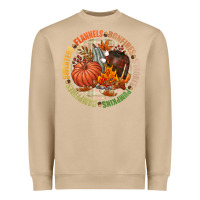 Mushroom Bonfires flannels smores campfires pumpkin Heavyweight Sweatshirt - NancyCooperArtShop