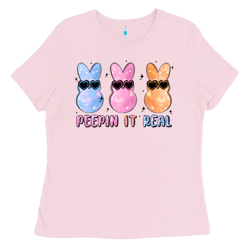 Peepin It Real Easter Glitter Ladies Tee by MaliasSmallBusiness | Teevron