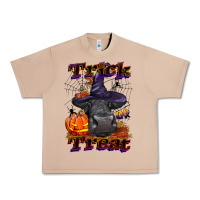 Burro Trick Or Treat Black Angus Heifer Urban Heavy Tee - LillyAllenDesigns