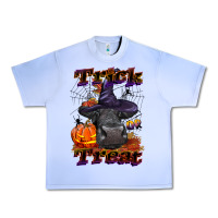 Grape Ice Trick Or Treat Black Angus Heifer Urban Heavy Tee - LillyAllenDesigns