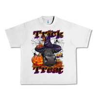 Lunar Rock Trick Or Treat Black Angus Heifer Urban Heavy Tee - LillyAllenDesigns
