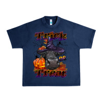 Navy Trick Or Treat Black Angus Heifer Urban Heavy Tee - LillyAllenDesigns