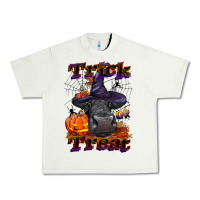 Pistachio Trick Or Treat Black Angus Heifer Urban Heavy Tee - LillyAllenDesigns